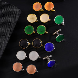 <span class=keywords><strong>Gemelli</strong></span> in Ferro con Occhio di Gatto alla Moda, Abbinati a Camicie Casual, Accessori per Uomo per Feste - Product Image 1