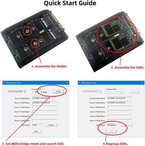 علبة بلاستيكية لتحويل بطاقة SSD ثنائية NGFF B+M Key M.2 إلى محرك أقراص SATA مقاس 2.5 بوصة مع دعم JBOD وRAID0 - Product Image 3