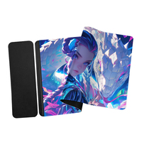 Tapis de souris sans fil magnétique détachable 2-en-1 avec charge rapide QI 15W, en caoutchouc naturel écologique, pour le gaming et le bureau (thème Anime)