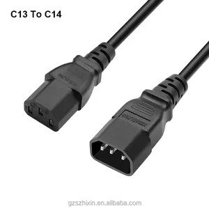 Black 10 feet C13 C14 C14 C21 BS Extension Cable