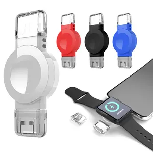 I-watch portabel pengisi daya nirkabel USB dudukan pengisi daya dengan pengisi daya Cepat magnetik ringan untuk Apple Watch seri Ultra