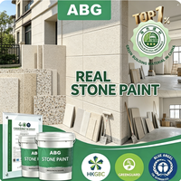 Peinture pour pierre perméable à la vapeur avec des éclats de pierre naturelle pour la rénovation des murs d'anciens bâtiments