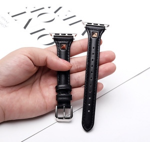 <span class=keywords><strong>Bracelet</strong></span> de <span class=keywords><strong>montre</strong></span> intelligente en <span class=keywords><strong>cuir</strong></span> véritable remplaçable pour Apple Smart Watch - Product Image 4