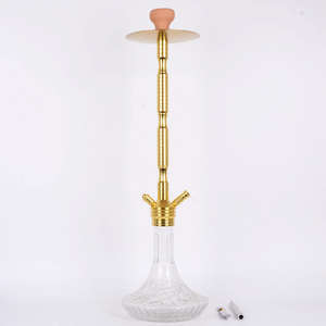Venta al por mayor de hookahs dorados personalizables, juego de hookah combinado, hookah grande, hookah de cristal - Product Image 4