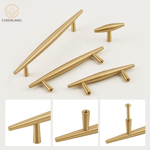 Chenlang đồ nội thất thanh lịch xử lý rắn brass đồ nội thất phần cứng cửa tủ xử lý kéo cho nhà bếp ngăn kéo tủ quần áo - Product Image 5