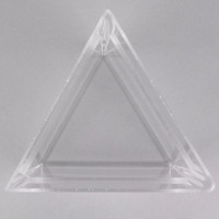 Support de menu triangulaire rotatif en acrylique