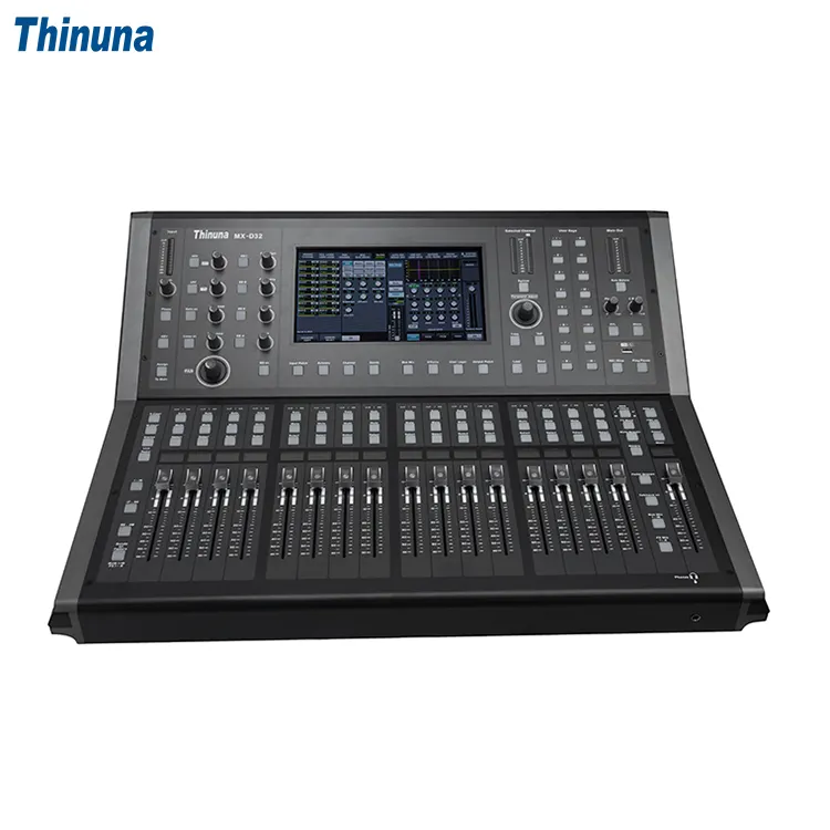 Thinuna MX-D32มืออาชีพเสียงดิจิตอล32ทางคอนโซลผสม32-CH XLR อนาล็อกอินพุต16-CH XLR MIX BUS MIX Digital Mixer