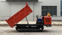 Dumper sur chenilles d'occasion avec benne en acier, décharge centrifuge, vitesse réglable - Bon état