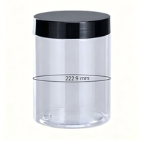 Pot cosmétique cylindrique en PET à large ouverture avec bouchon à vis, plusieurs tailles (100/150/200 ml), emballage écologique pour crème, conteneur de stockage
