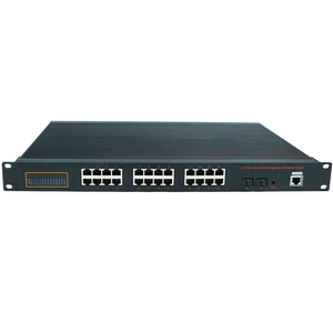 สวิตช์เลเยอร์ 3 แบบ 10G มาพร้อมกับพอร์ตออปติคอล 10G SFP จำนวน 2 พอร์ต และพอร์ตไฟฟ้าแบบปรับได้ Base-T 10/100/1000/2.5gb จำนวน 24 พอร์ต - Product Image 1