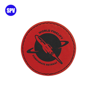 Patch en cuir gravé au laser, rond, avec fermeture auto-agrippante, pour gravure laser, patch pour chapeau gravable au laser, cuir PU