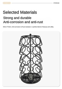 Support rotatif pour <span class=keywords><strong>dosettes</strong></span> de café <span class=keywords><strong>Dolce</strong></span> <span class=keywords><strong>Gusto</strong></span>, 35 emplacements - Organisateur en métal pour la maison et la salle de pause-café - Product Image 6