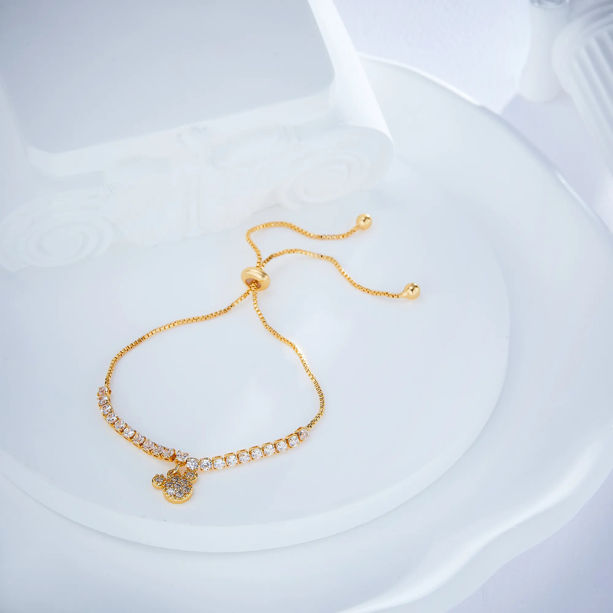 exquisite gift fashionable innovative pendant gold plated charm kids ring chain bracelet