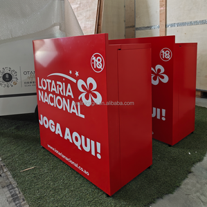 Mostrador Metálico Plegable Portátil Personalizable PT08C, Punto <span class=keywords><strong>de</strong></span> Venta Promocional con Marca para Exteriores, <span class=keywords><strong>Estación</strong></span> <span class=keywords><strong>de</strong></span> Boletos <span class=keywords><strong>de</strong></span> <span class=keywords><strong>Lotería</strong></span> Moderna - Product Image 2