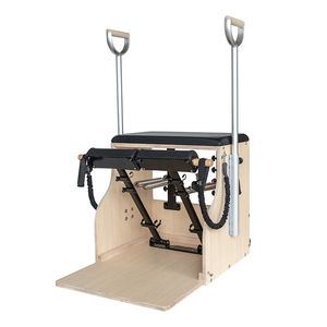 <span class=keywords><strong>Chaise</strong></span> Wunda de Pilates en bois d'érable avec pédale fendue <span class=keywords><strong>à</strong></span> maintien sûr et ressorts réglables pour l'entraînement fonctionnel de la force corporelle - Product Image 2