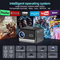 Projecteur vidéo F3 1080P, projecteur de cinéma maison portable, Full HD avec correction de trapèze numérique pour la chambre à coucher, le jardin et le divertissement