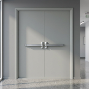 Portes coupe-feu BEMC WELKO FXS2000 en acier inoxydable gris avec serrure à clé - Product Image 2