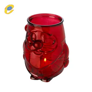 Großhandel hochtemperaturbeständig Weihnachten Weihnachtsmann-Form Kerze-Glas mit Korkdeckel Festival Heimbeleuchtung Dekoration