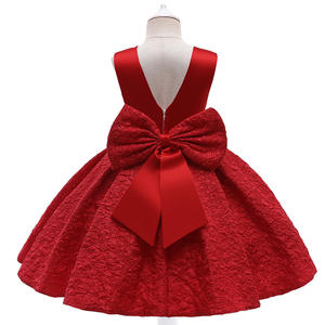 Vestido de Princesa Personalizable con Lazo y Volantes, Sin Mangas, para Niñas - Product Image 5