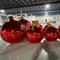 Décoration de boule miroir gonflable, ballon brillant, ampoule miroir, ballon miroir pour décoration de Noël, décoration de fête de vacances