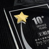 Haute Qualité Plaque Verre Prix Laser Gravure Certificat Personnalisé Plaque De Verre Trophées et Médaille
