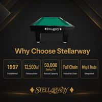 Mesa de Billar Coreana STELLARWAY de 9 y 10 pies, de Alta Calidad, para Torneos, con 3 Bandas, para Uso en Clubes