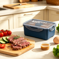 Boîte à bento à 2 étages grande capacité, compatible micro-ondes, pour enfants, avec compartiments séparés, pour la cuisine et l'école