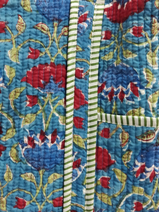 Block Print <b>Quilted</b> <b>Tote</b> <b>Bag</b> Indian Cotton Beach <b>Bag</b> Reusable Large Shoulder Shopper Handmade Eco Friendly Fabric Carryall - Product Image 5