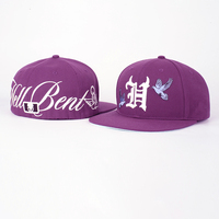 Gorra de béisbol ajustada bordada de ala plana para hombre al por mayor, gorra ajustada personalizada de 6 paneles, gorras snapback