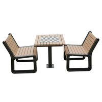 Ensemble de meubles de jardin en bois pour pique-nique en plein air, table et chaises de terrasse extérieure, table et chaises de café extérieures