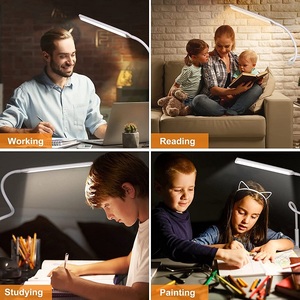 Lampe de Table LED col de cygne avec bras pivotant Flexible, éclairage de bureau, avec fonction de mémoire, pour artisans, soins des yeux - Product Image 5