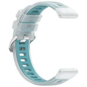 <span class=keywords><strong>Bracelet</strong></span> de montre en silicone de remplacement 20/22 mm, <span class=keywords><strong>bracelet</strong></span> de montre bicolore en gelée pour montre Garmin - Product Image 1