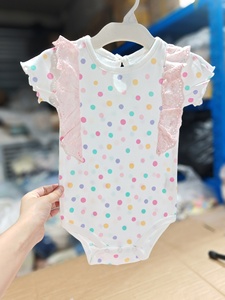 <span class=keywords><strong>Ropa</strong></span> de Verano para Bebés Recién Nacidos, Niña, Cuello de Encaje, Manga Corta, Algodón, con Protector de Vientre Lavable a Máquina - Product Image 2