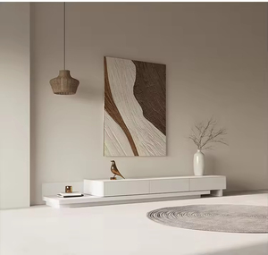 Mueble de TV y Mesa de Centro Modernos e Inteligentes para Sala de Estar, Diseño de Madera que Ahorra Espacio con Almacenamiento, Ecológico y Ajustable - Product Image 3