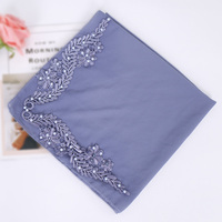 Vente en gros Hijab en mousseline de soie sur mesure Hijab musulman Écharpe en mousseline de soie Hijab en vente