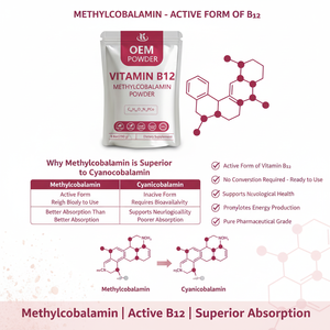 Doğal Yüksek Saflıkta Metilkobalamin <span class=keywords><strong>B12</strong></span> Tozu Enerji ve Metabolizma Hızlandırıcı Hammaddesi <span class=keywords><strong>Vitamin</strong></span> <span class=keywords><strong>B12</strong></span> Tozu Takviyeleri - Product Image 4
