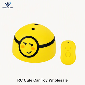 Voiture télécommandée mignonne, voiture télécommandée jaune avec visage souriant pour enfants et <span class=keywords><strong>chats</strong></span>, mini jouet RC de 7,5 cm - Product Image 5