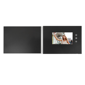 Carte de vœux vidéo compacte de 5 pouces, rechargeable, personnalisable, prend en charge les formats JPEG/<span class=keywords><strong>GIF</strong></span>/BMP MP3/MP4 pour l'immobilier/les associations caritatives/les commémorations de bébés - Product Image 5