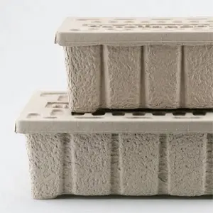 High Quality Recyclable Paper Pulp Storage Box Biodegradable Storage Box Paper Home Organiser