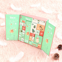Boîtes cadeaux calendrier de l'avent en carton recyclable avec dorure à chaud, revêtement UV et design personnalisé en relief, boîte surprise pour Noël