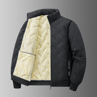 Veste matelassée à capuche en polyester pour homme, ultrasonique, grande taille, doublée polaire, épaisse, style Sherpa, pour le printemps, modèle transfrontalier