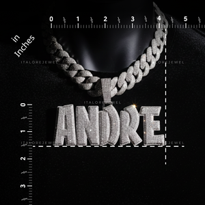 Collar con Colgante de Letra del Alfabeto de Plata de Ley 925 con Moissanita ANDRE, Chapado en Oro, Joyería Elegante, Regalo para Mujer - Product Image 6