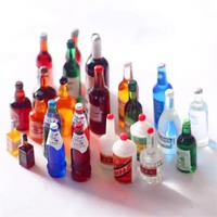 Vente en gros 1:12 réaliste miniature simulation Cola Soda bouteille bricolage résine artisanat alimentaire accessoires pour maison de poupée