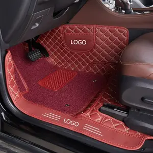 4pcs Universal Leather Car Floor Mat Car-styling Interior