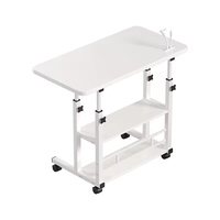 Bureau d'ordinateur mobile pour petite chambre, table de chevet relevable pour dortoir, idéal pour personne paresseuse, usage domestique ou étudiant, design simple