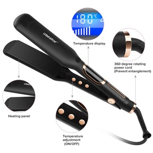 Plancha <span class=keywords><strong>de</strong></span> <span class=keywords><strong>Pelo</strong></span> Profesional con Pantalla LCD, Herramienta Eléctrica para Peinar el Cabello en Casa o en la Peluquería, <span class=keywords><strong>Rizador</strong></span> <span class=keywords><strong>de</strong></span> Ondas Grandes con Interior Acolchado - Product Image 6