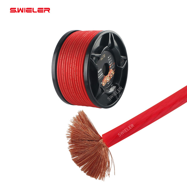 20M Hi End Car Audio Cable Wire Bulk Price Gauge 0/2/4/6/8/10 Awg 1-Core Pure OFC Copper Automotive Hifi Car Speaker Cable Audio