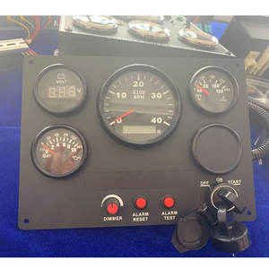 لوحة تحكم بمحرك الديزل 12*6.5 بوصة، 8-16 فولت، 4 آلاف دورة في الدقيقة، 10 بار، سوداء، مع مقاييس للوحة القيادة البحرية - Product Image 3