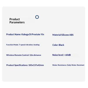 Массажер простаты Kabugadi Lock Fine Ring, мастурбатор с беспроводным пультом дистанционного управления, двойной вибратор, анальная пробка для мужчин - Product Image 4