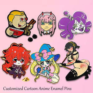 Miễn Phí Mẫu Tùy Chỉnh Men Pin Không Có Tối Thiểu Kim Loại Mềm Cứng Men Ve Áo Pin 3D Long Lanh Dễ Thương Kawaii Nhật Bản Anime Men Pin Huy Hiệu - Product Image 2